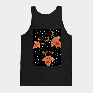 PEEK A Boo Merry Christmas Reindeer Tank Top